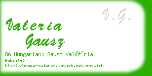 valeria gausz business card